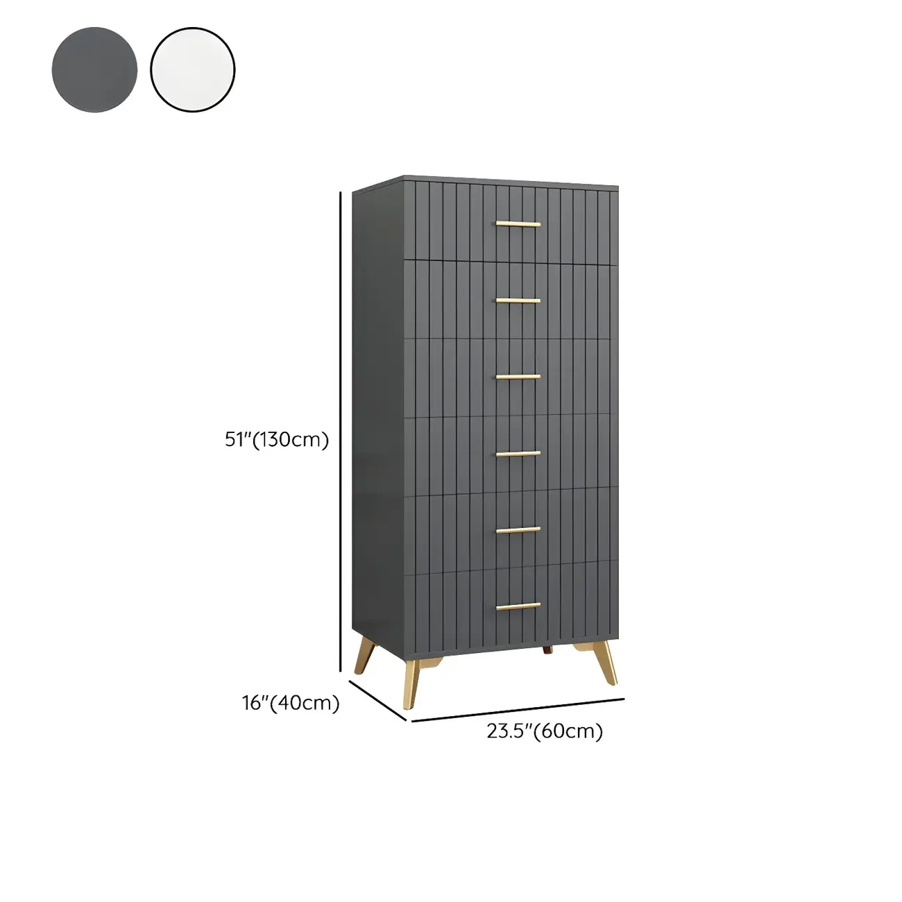 Stylish Grey Wooden Dressers with Gold Accent Handles for Home Image - 20