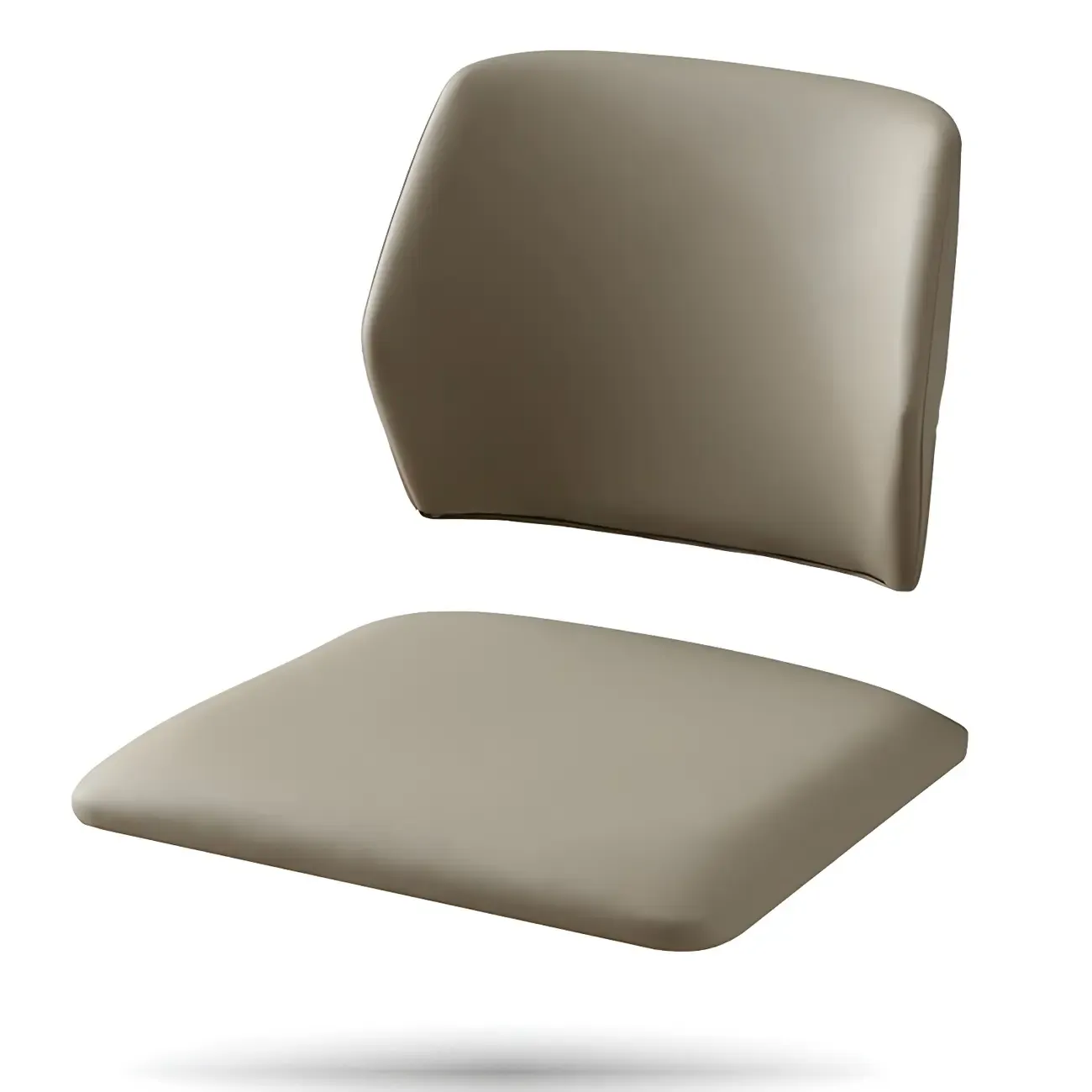 Modern Faux Leather Upholstery Dining Chair with Low Back and Wood Legs Image - 7