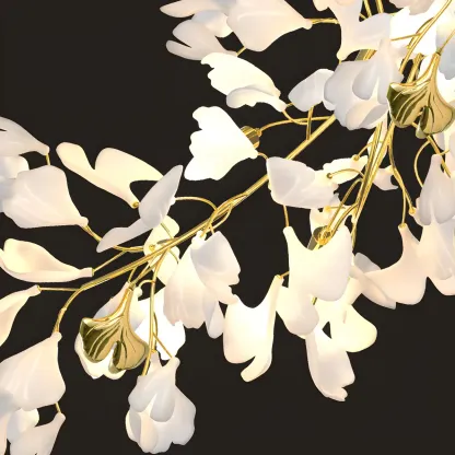 Artistic Modern Gold Floral Chandelier for Kitchen Image - 5