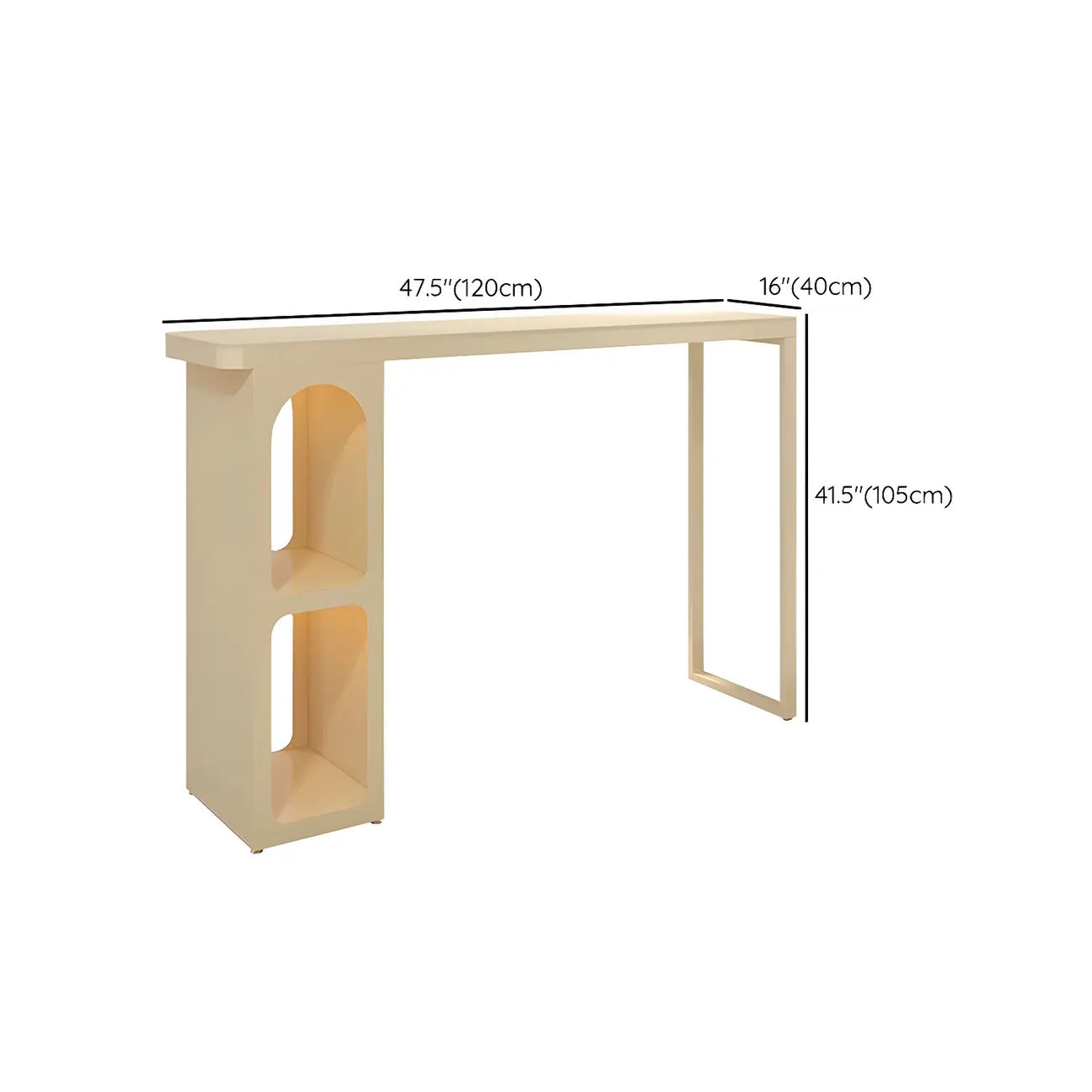 Scandinavian White Stone Iron Storage Bar Table #size | homeyfad