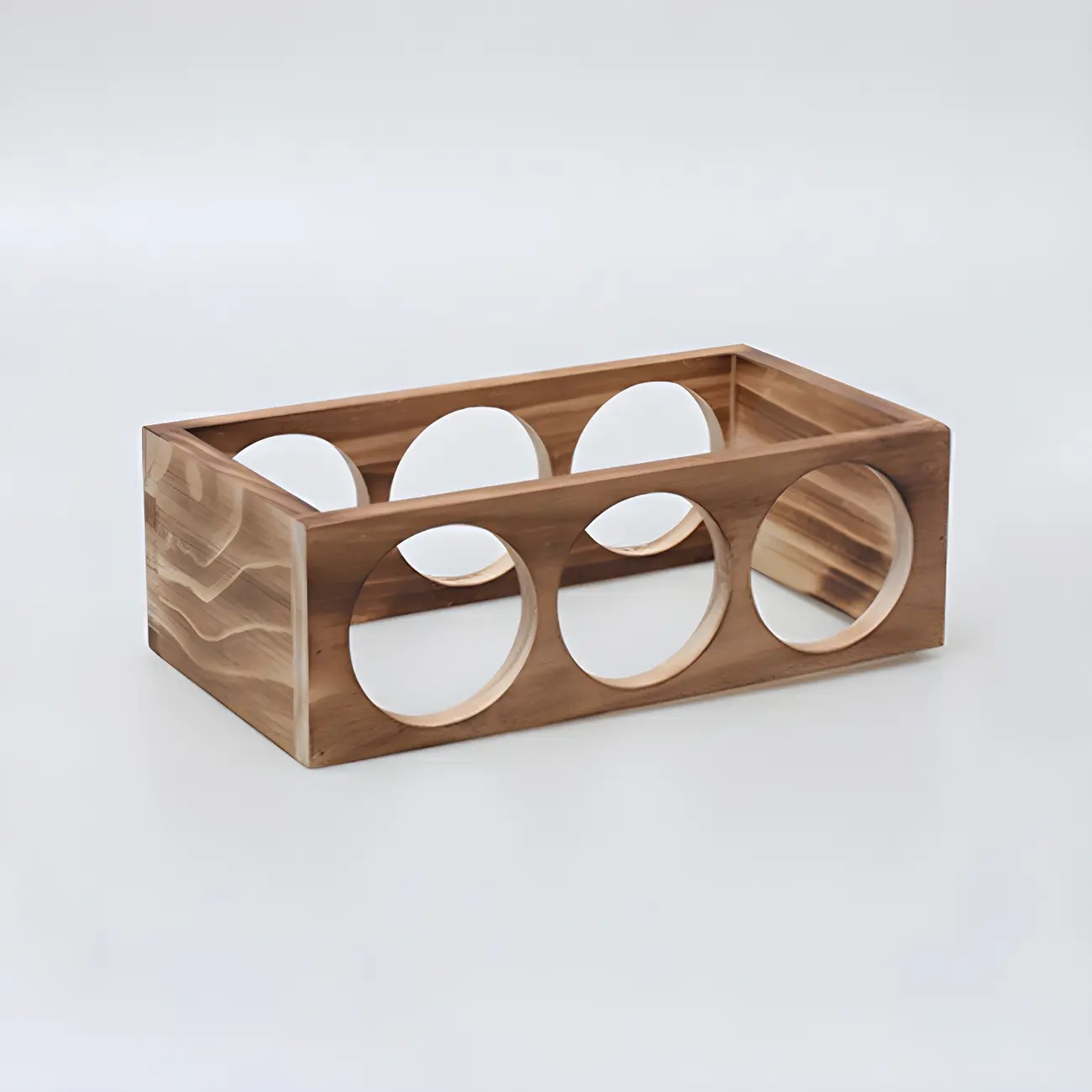 Natural Wooden Stackable Wine Rack Tabletop Wine Holder | homeyfad