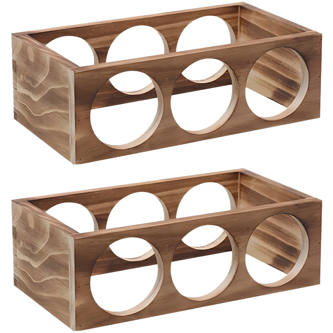 Natural Wooden Stackable Wine Rack Tabletop Wine Holder | homeyfad