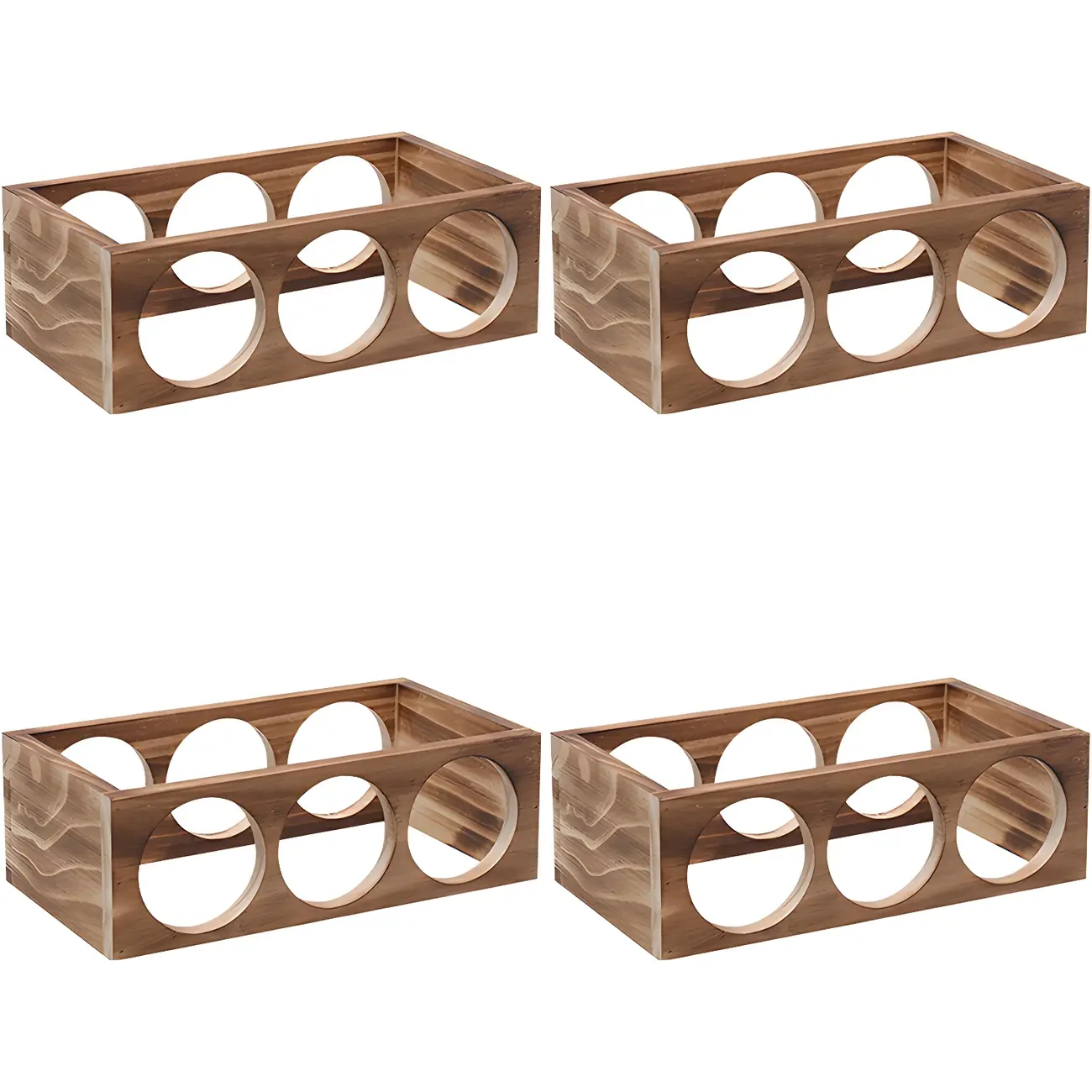 Natural Wooden Stackable Wine Rack Tabletop Wine Holder | homeyfad