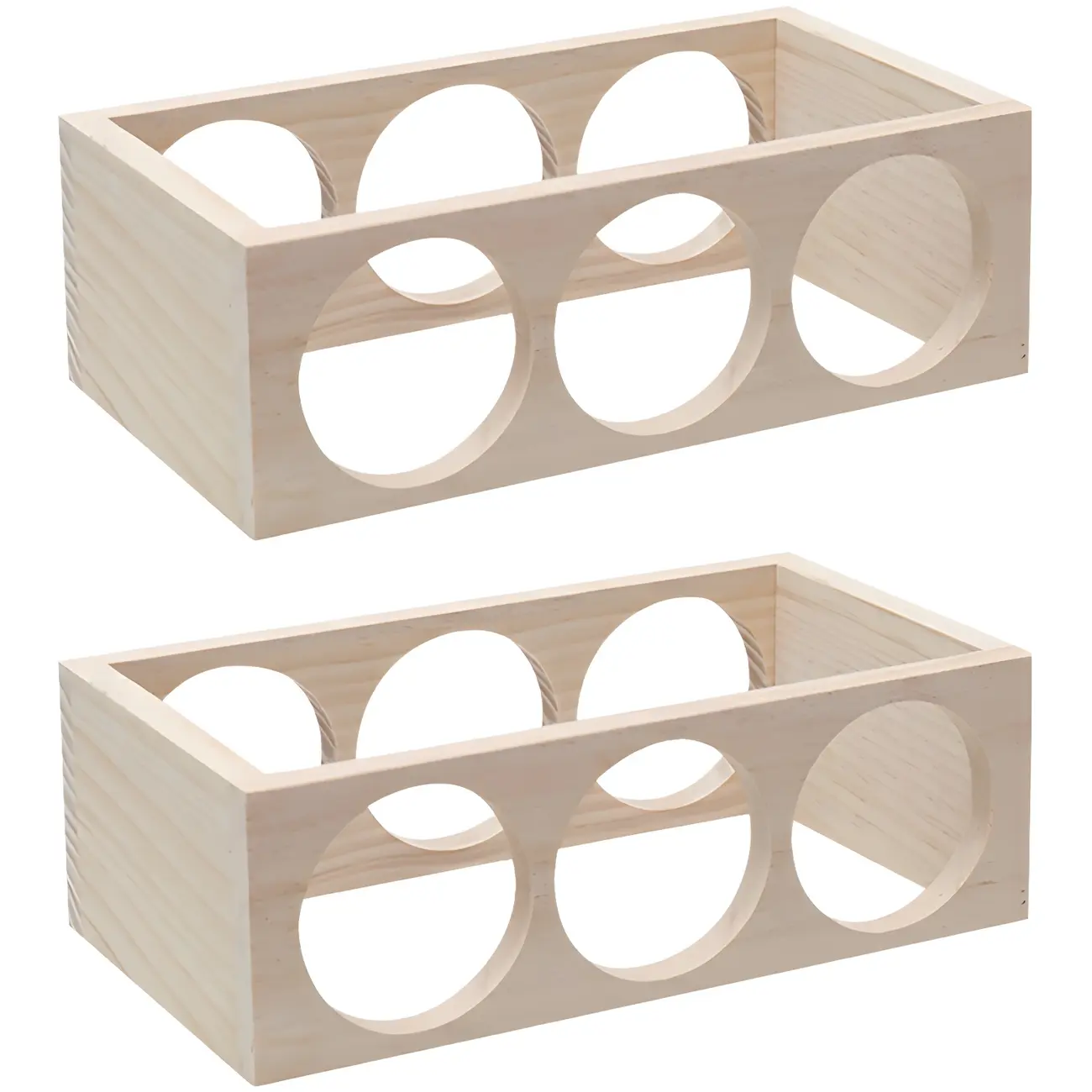 Natural Wooden Stackable Wine Rack Tabletop Wine Holder | homeyfad