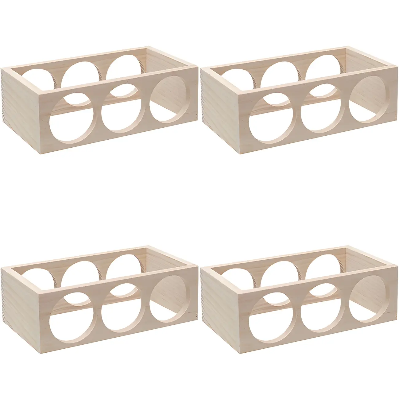 Natural Wooden Stackable Wine Rack Tabletop Wine Holder | homeyfad