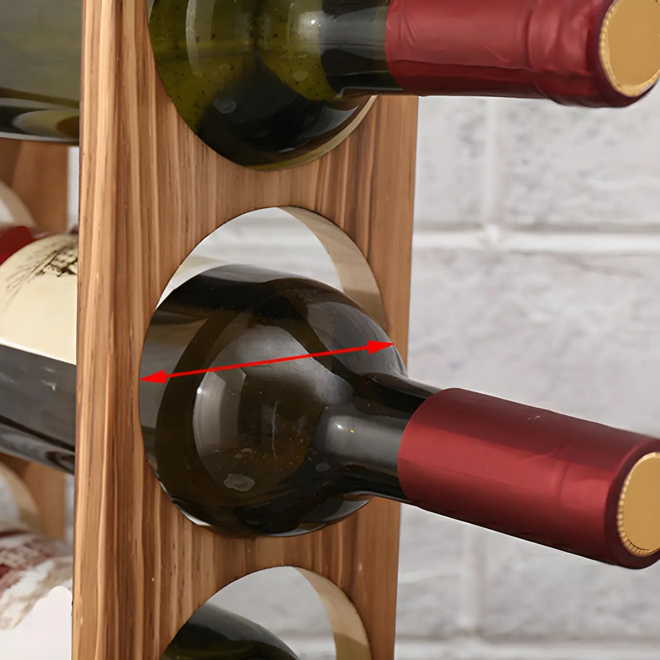 Natural Wooden Stackable Wine Rack Tabletop Wine Holder | homeyfad