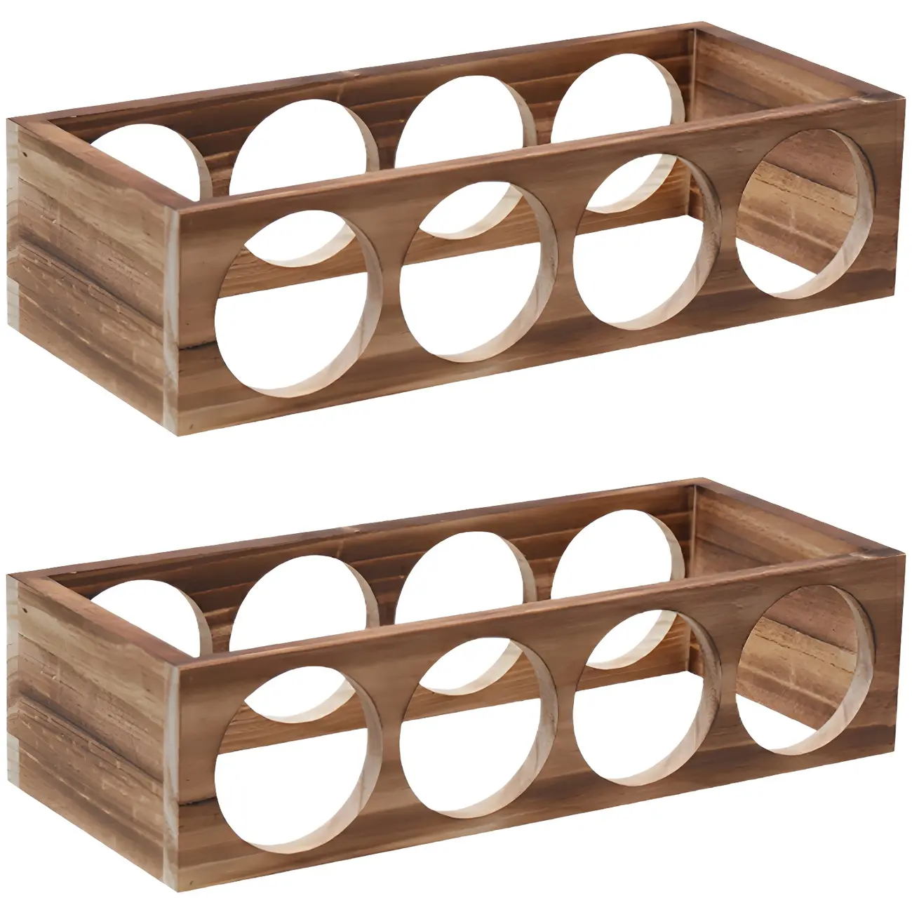 Natural Wooden Stackable Wine Rack Tabletop Wine Holder | homeyfad
