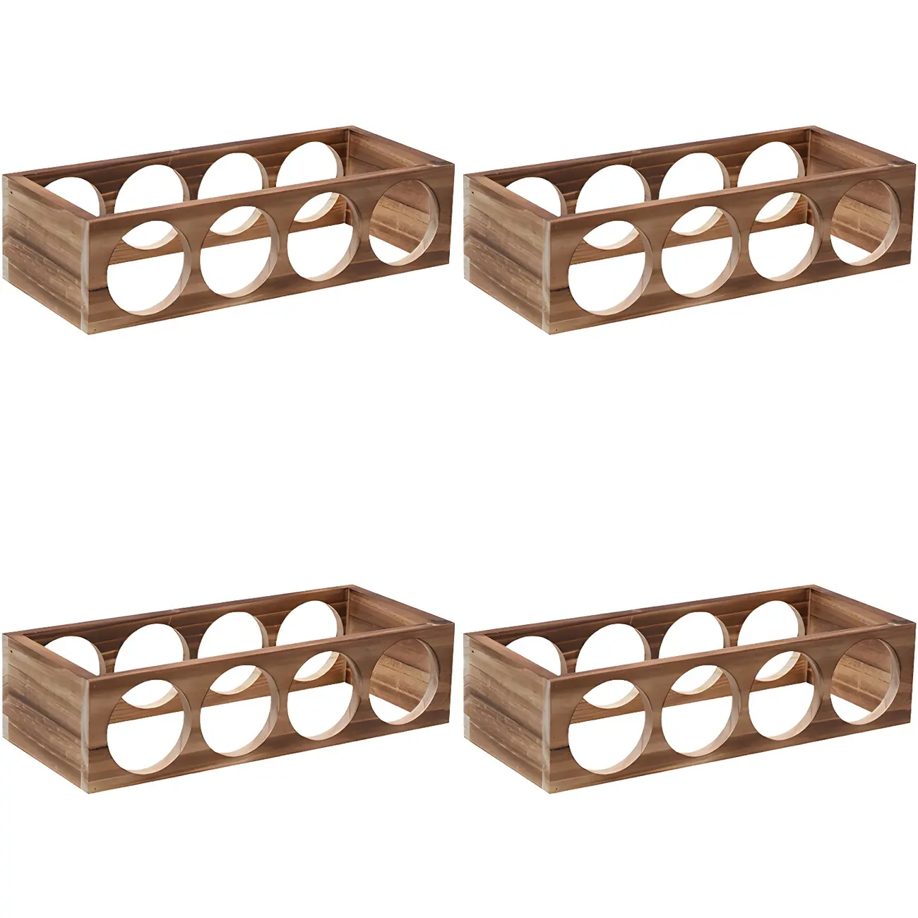 Natural Wooden Stackable Wine Rack Tabletop Wine Holder | homeyfad
