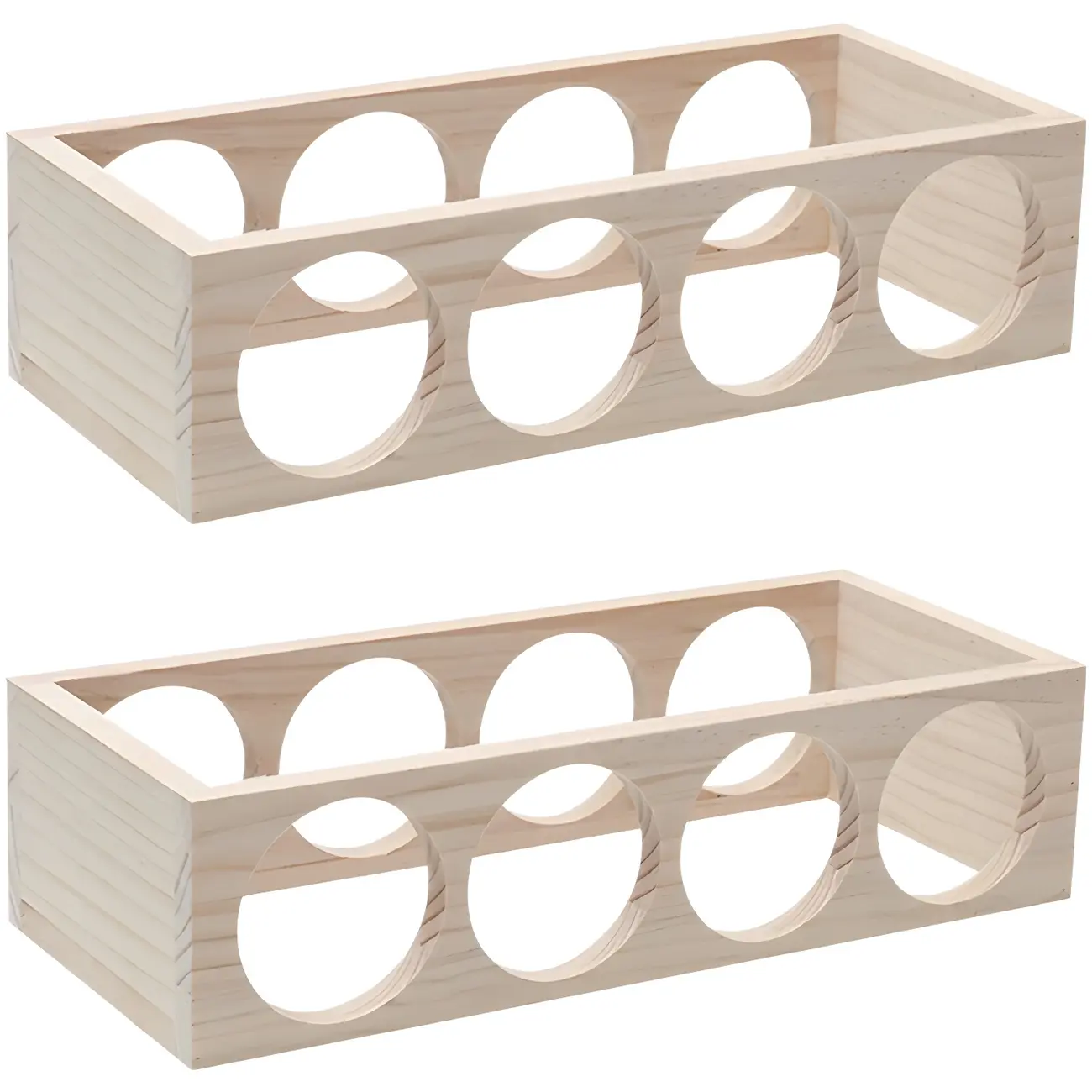 Natural Wooden Stackable Wine Rack Tabletop Wine Holder | homeyfad