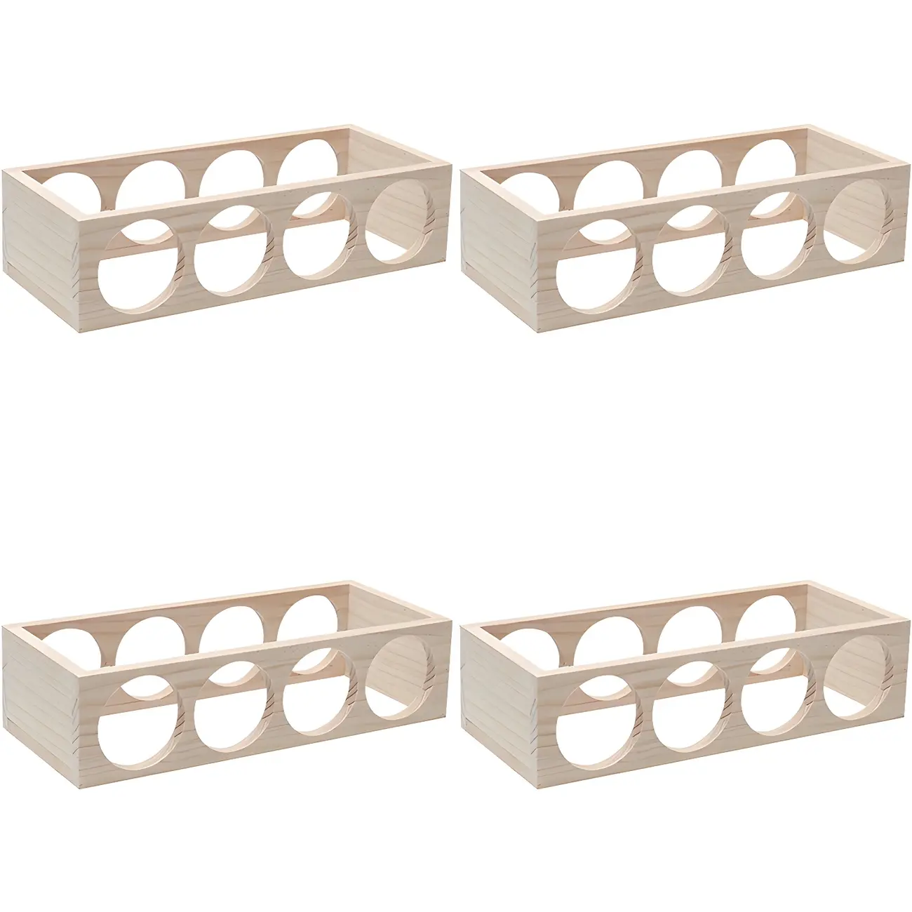 Natural Wooden Stackable Wine Rack Tabletop Wine Holder | homeyfad