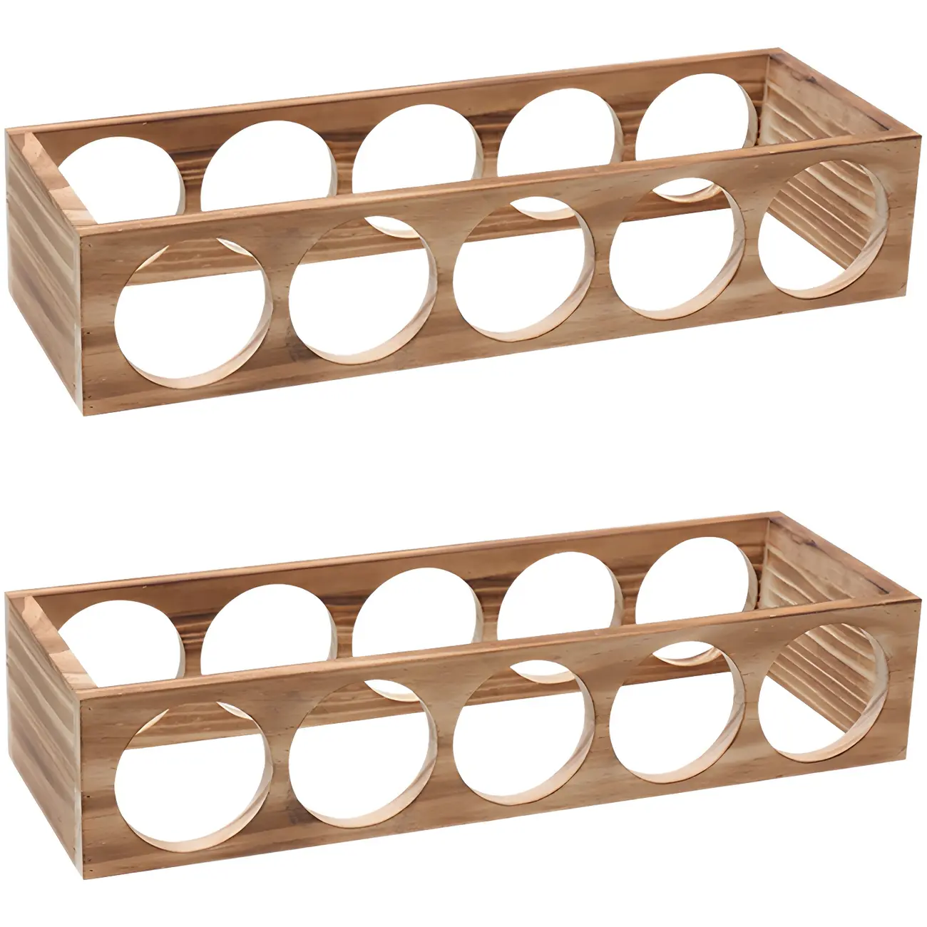 Natural Wooden Stackable Wine Rack Tabletop Wine Holder | homeyfad