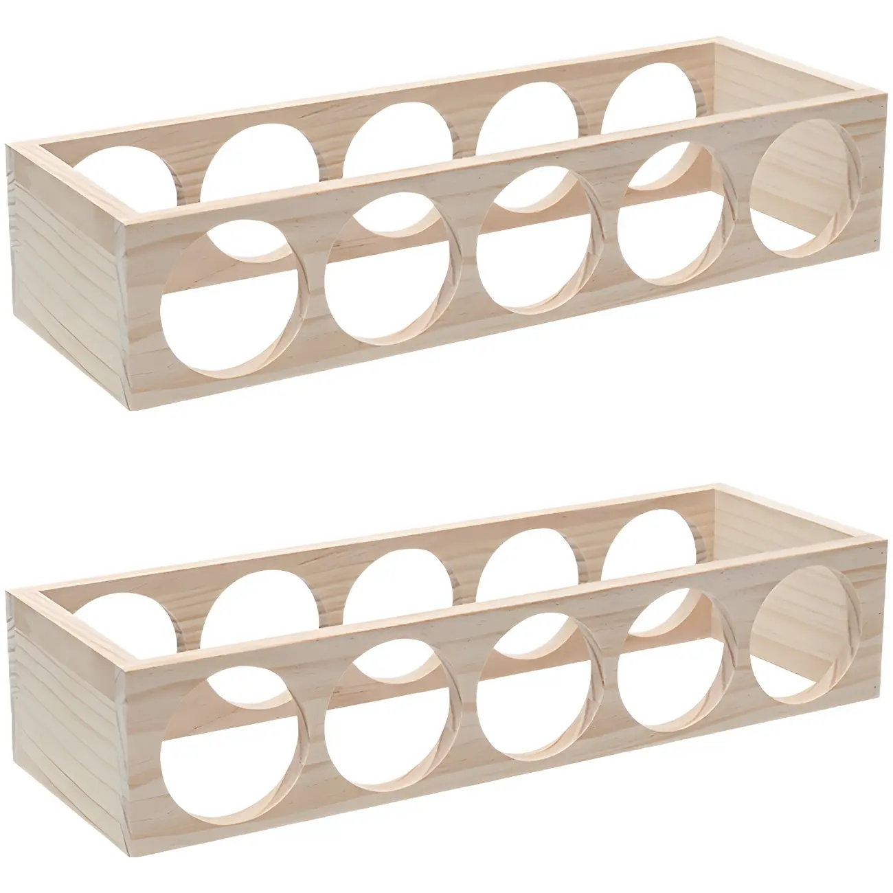 Natural Wooden Stackable Wine Rack Tabletop Wine Holder | homeyfad