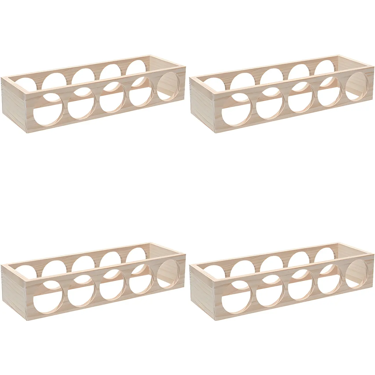 Natural Wooden Stackable Wine Rack Tabletop Wine Holder | homeyfad