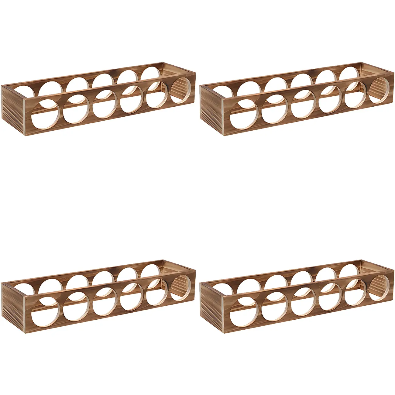 Natural Wooden Stackable Wine Rack Tabletop Wine Holder | homeyfad