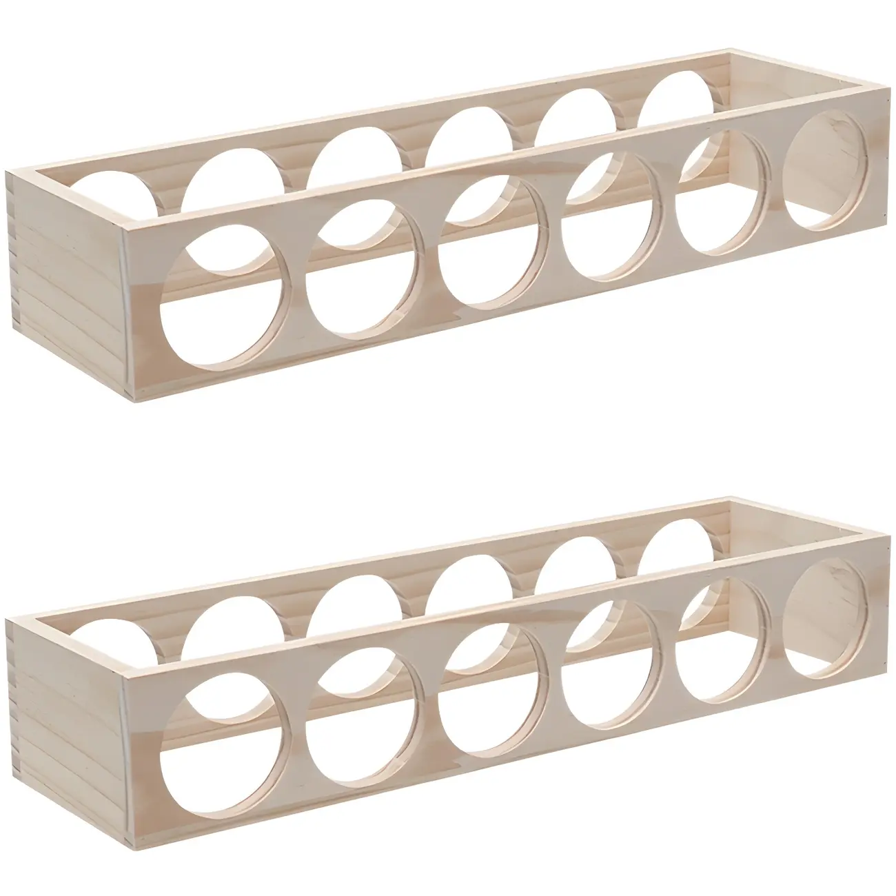 Natural Wooden Stackable Wine Rack Tabletop Wine Holder | homeyfad
