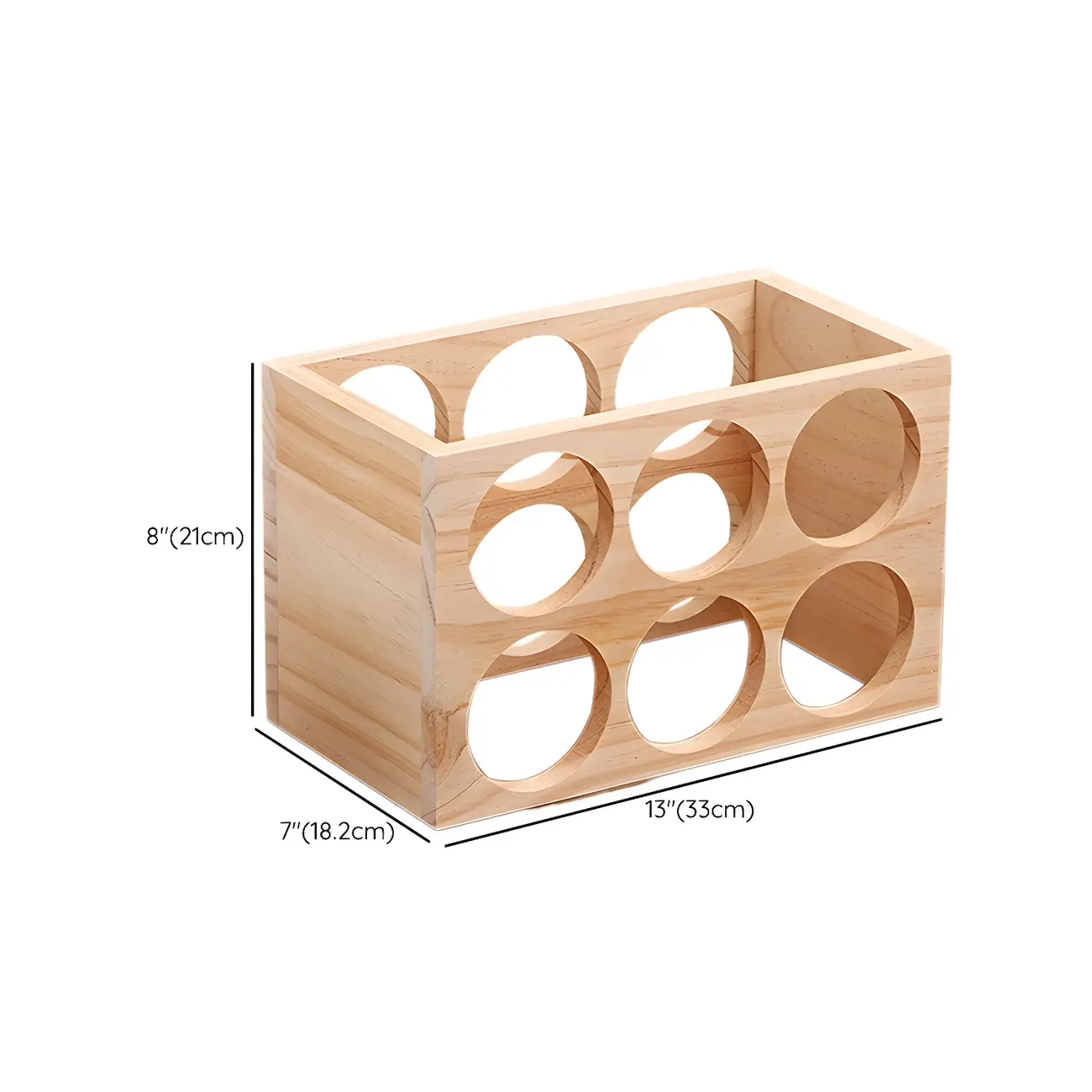 Natural Wooden Stackable Wine Rack Tabletop Wine Holder | homeyfad