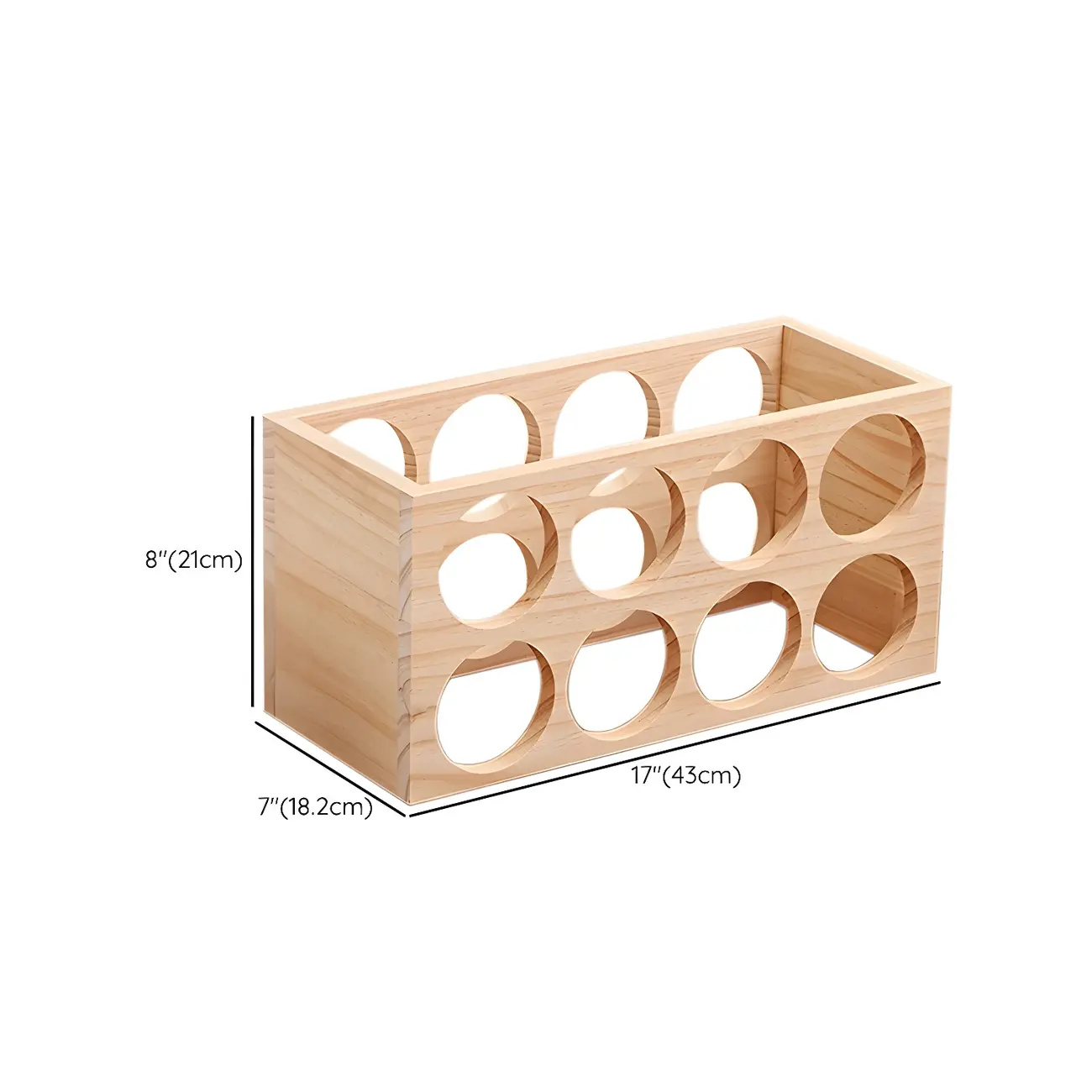Natural Wooden Stackable Wine Rack Tabletop Wine Holder | homeyfad