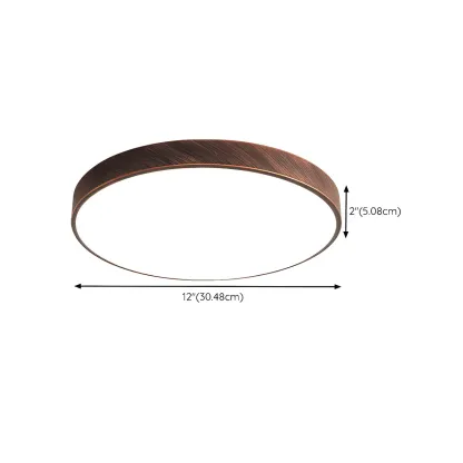 Rust Modern LED Flush Mount Ceiling Light for Home Image - 11