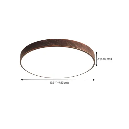 Rust Modern LED Flush Mount Ceiling Light for Home Image - 13