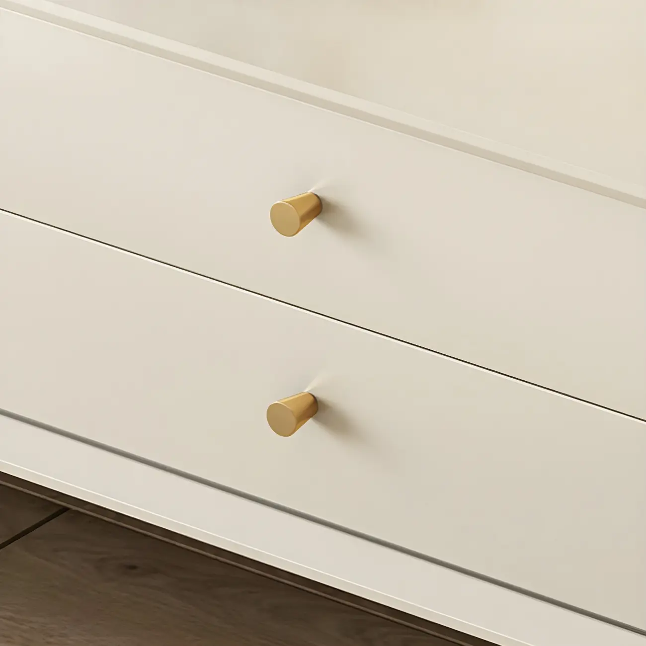 Nordic Natural Wooden TV Stand with Cable Management & Legs Image - 10 | homeyfad