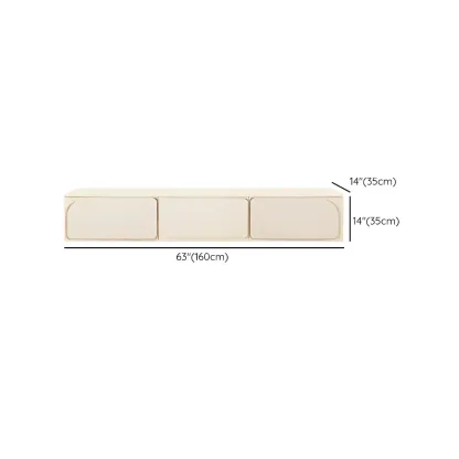 Minimalist White Wooden TV Stand with Storage Cabinets Image - 25