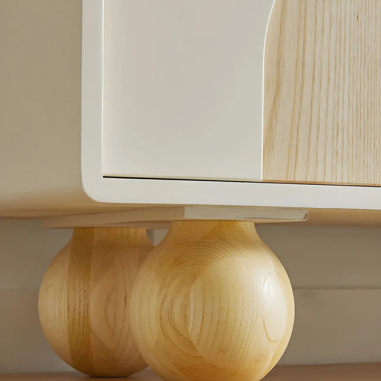 Stylish Acrylic TV Stand with Shelves & Cabinets for Living Room Image - 9 | homeyfad