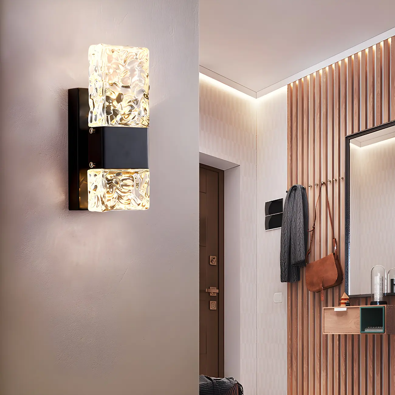 Glam Vanity Wall Light with Crystal Shades for Bathroom Image - 5 | homeyfad