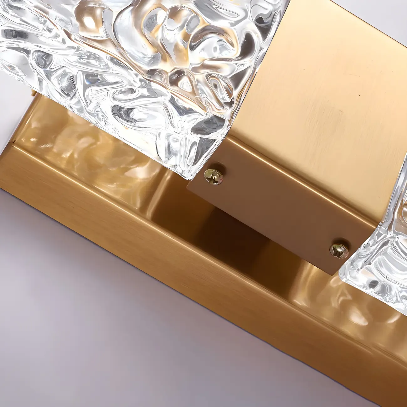 Glam Vanity Wall Light with Crystal Shades for Bathroom Image - 12