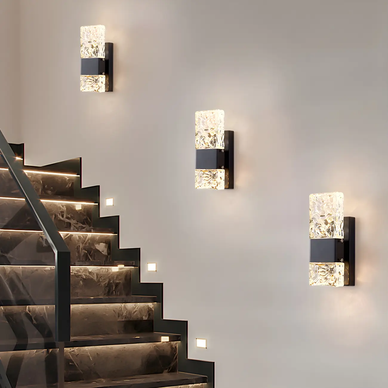 Glam Vanity Wall Light with Crystal Shades for Bathroom Image - 15 | homeyfad