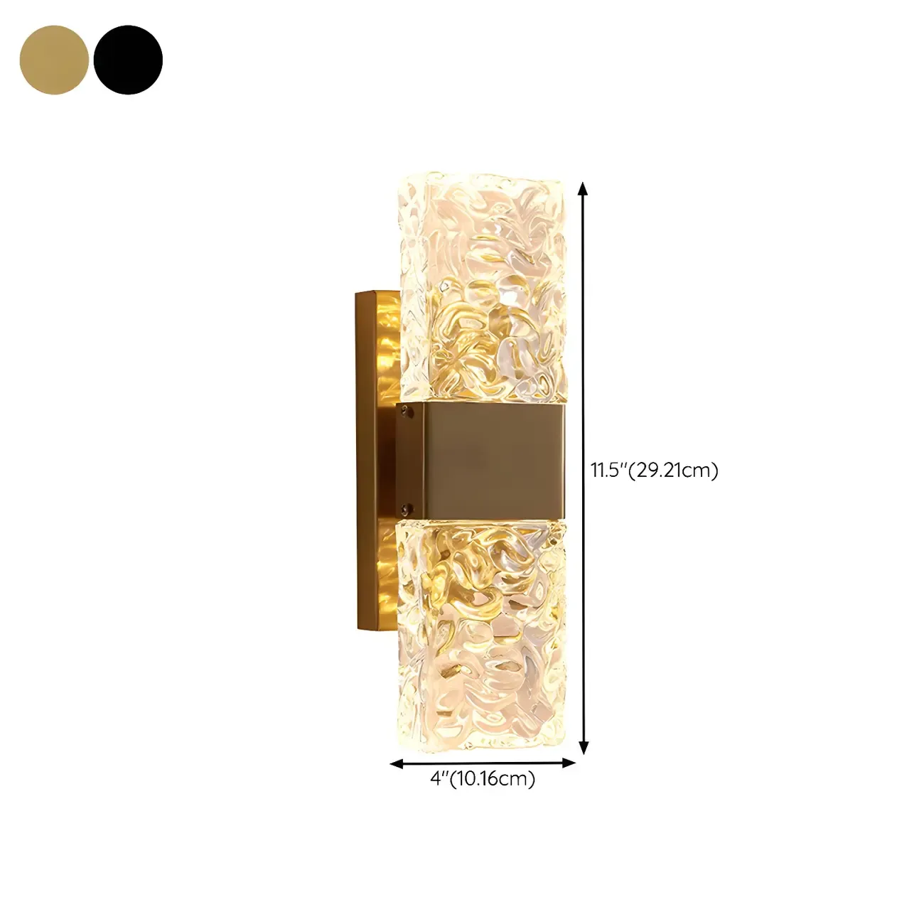 Glam Vanity Wall Light with Crystal Shades for Bathroom Image - 20