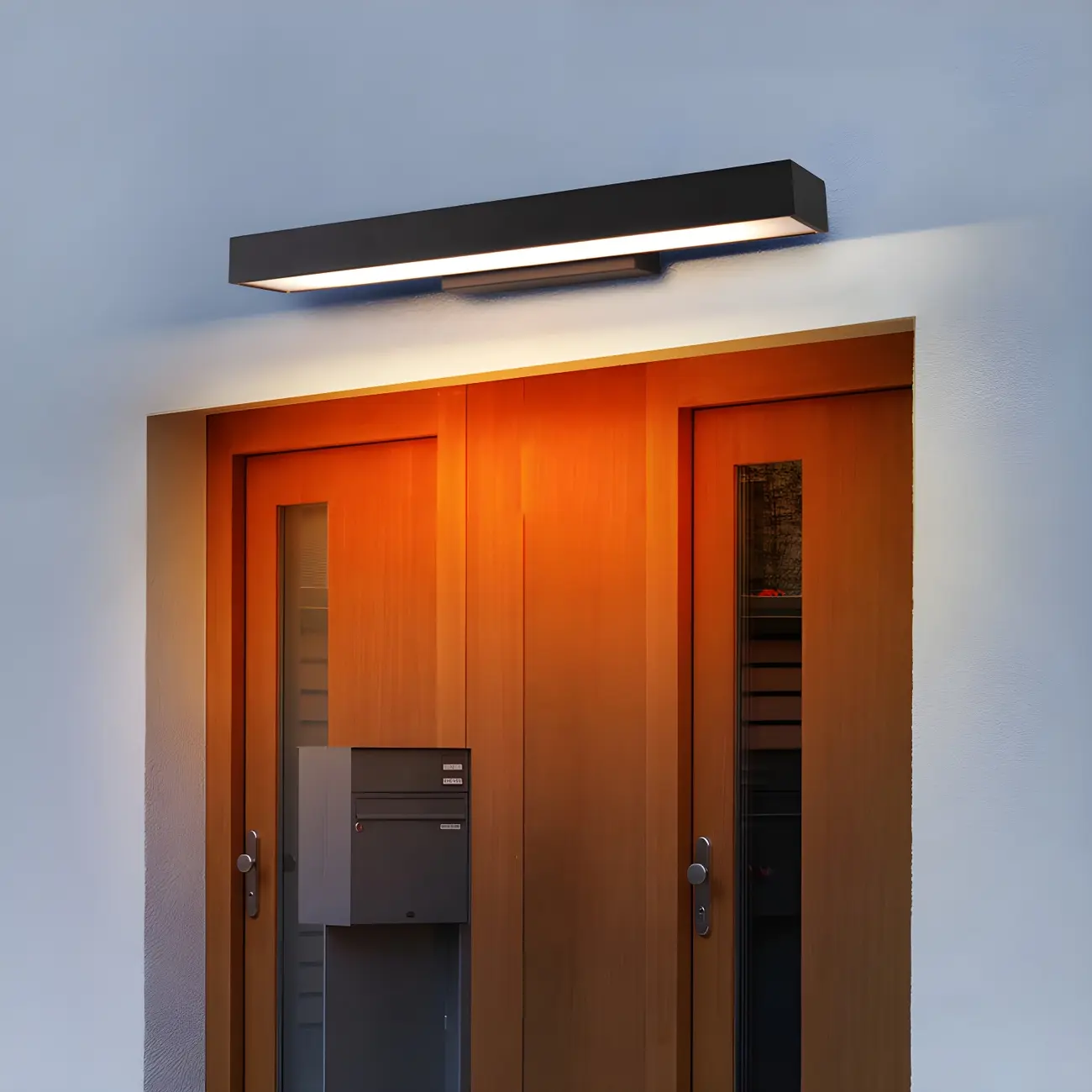 Modern Black Geometric Outdoor Wall Sconce Image - 2 | homeyfad