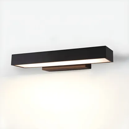 Modern Black Geometric Outdoor Wall Sconce Image - 9