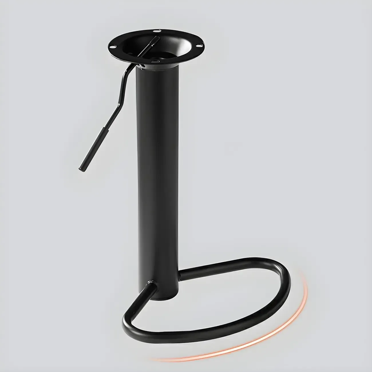 Glam Leather Adjustable Round Bar Stool with Footrest for Kitchen Image - 14