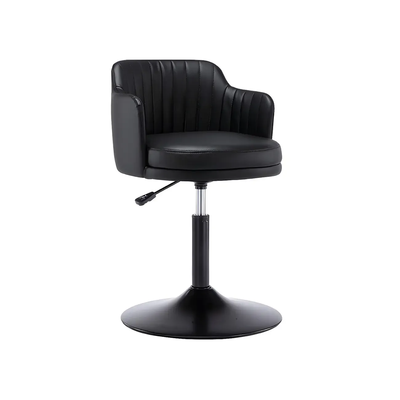 Modern Leather Armrests Swivel Adjustable Bar Stool Image - 11