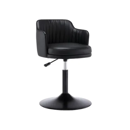 Modern Leather Armrests Swivel Adjustable Bar Stool Image - 11