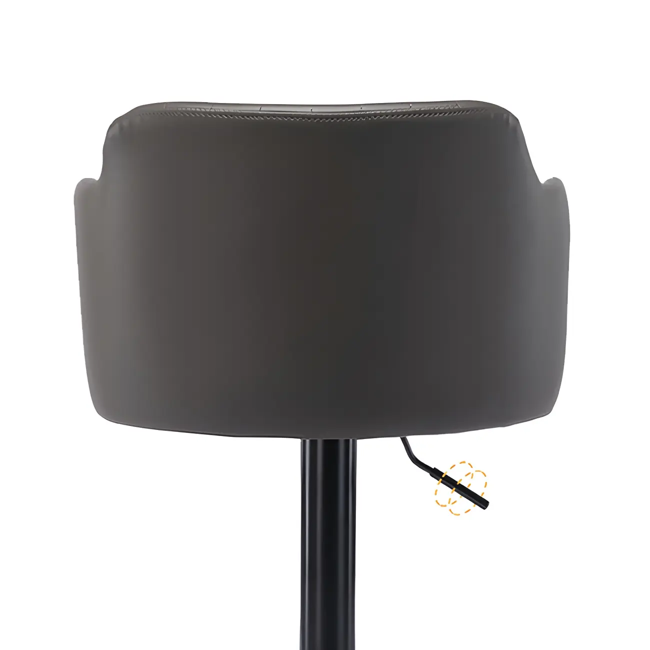 Modern Leather Armrests Swivel Adjustable Bar Stool Image - 4 | homeyfad