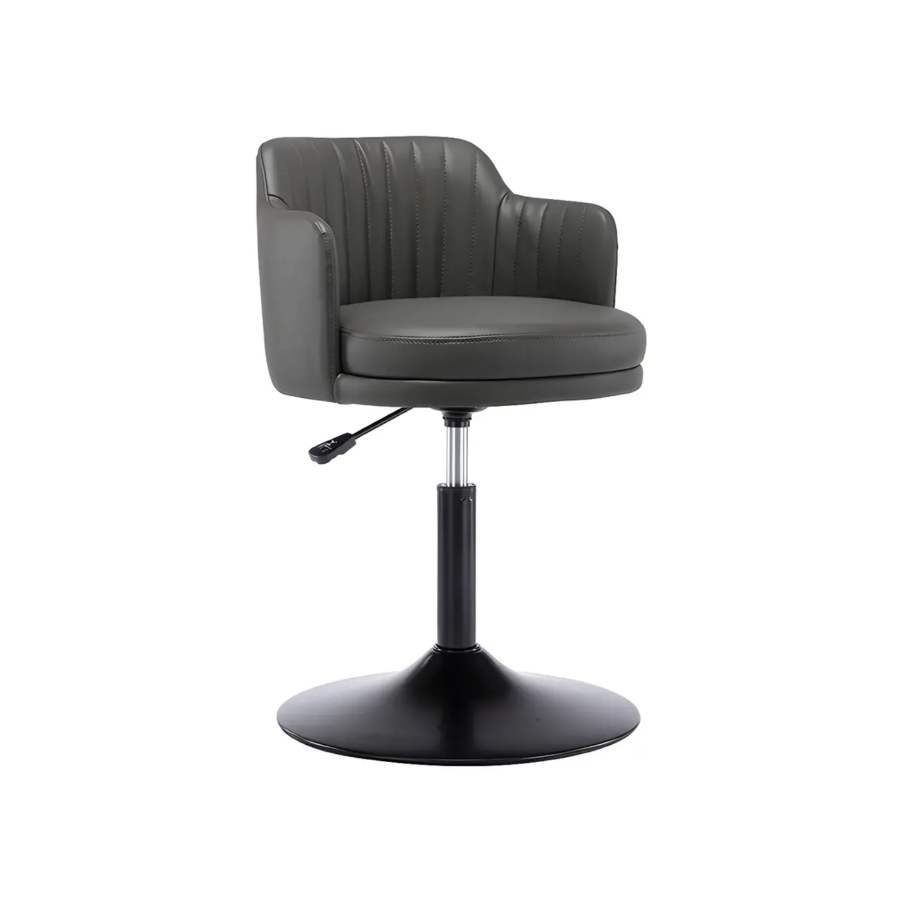 Modern Leather Armrests Swivel Adjustable Bar Stool Image - 17