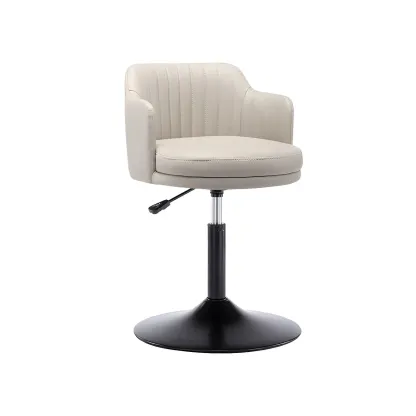 Modern Leather Armrests Swivel Adjustable Bar Stool Image - 27