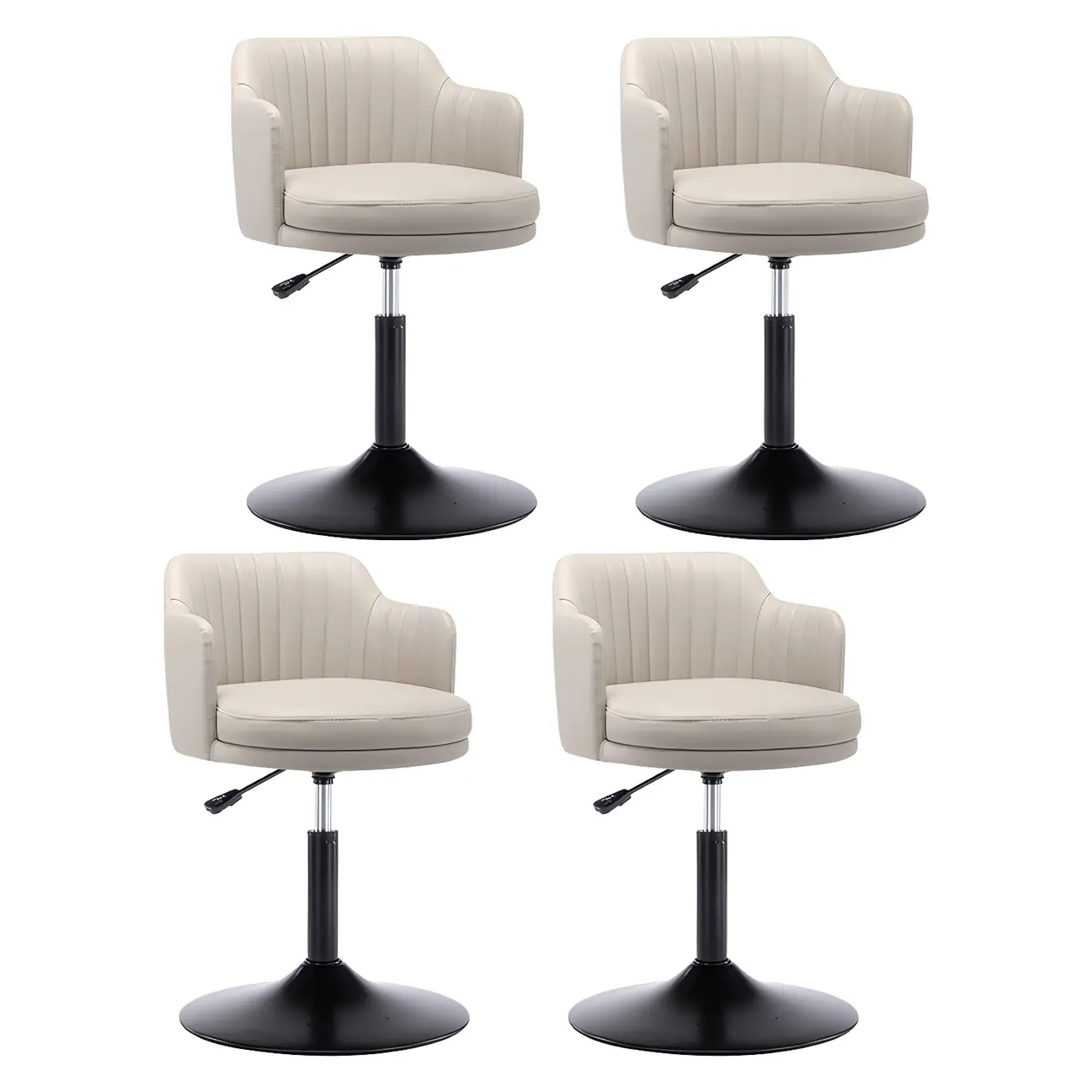 Modern Leather Armrests Swivel Adjustable Bar Stool Image - 29 | homeyfad