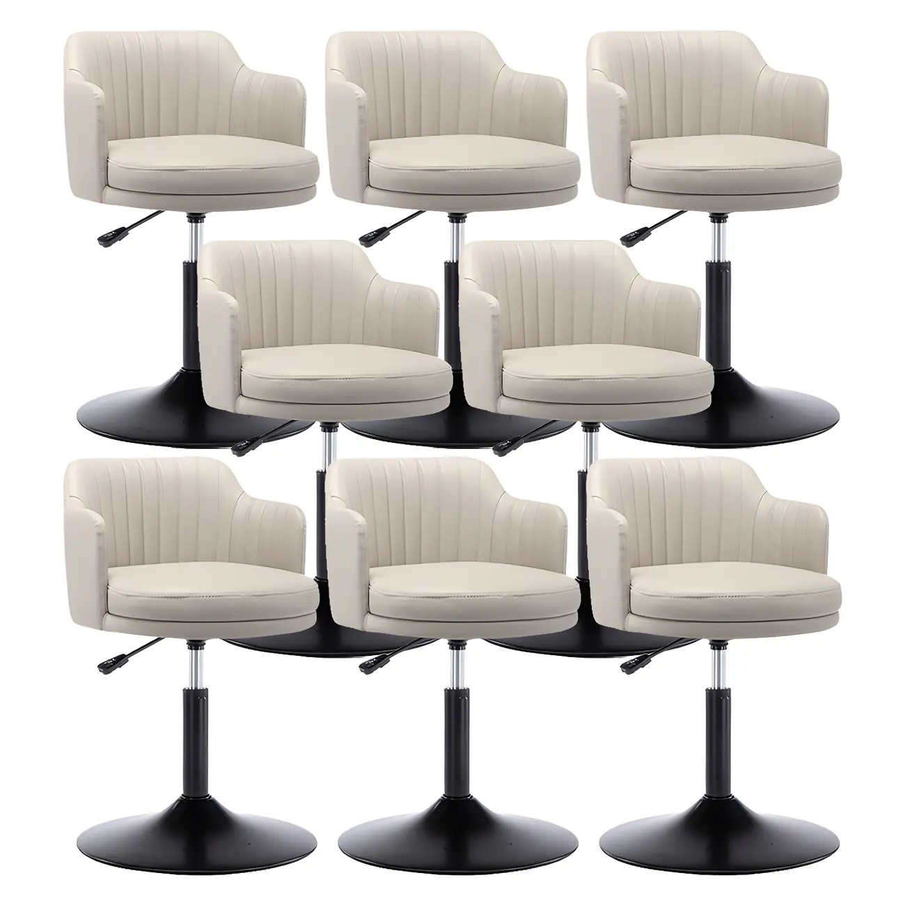 Modern Leather Armrests Swivel Adjustable Bar Stool Image - 31 | homeyfad