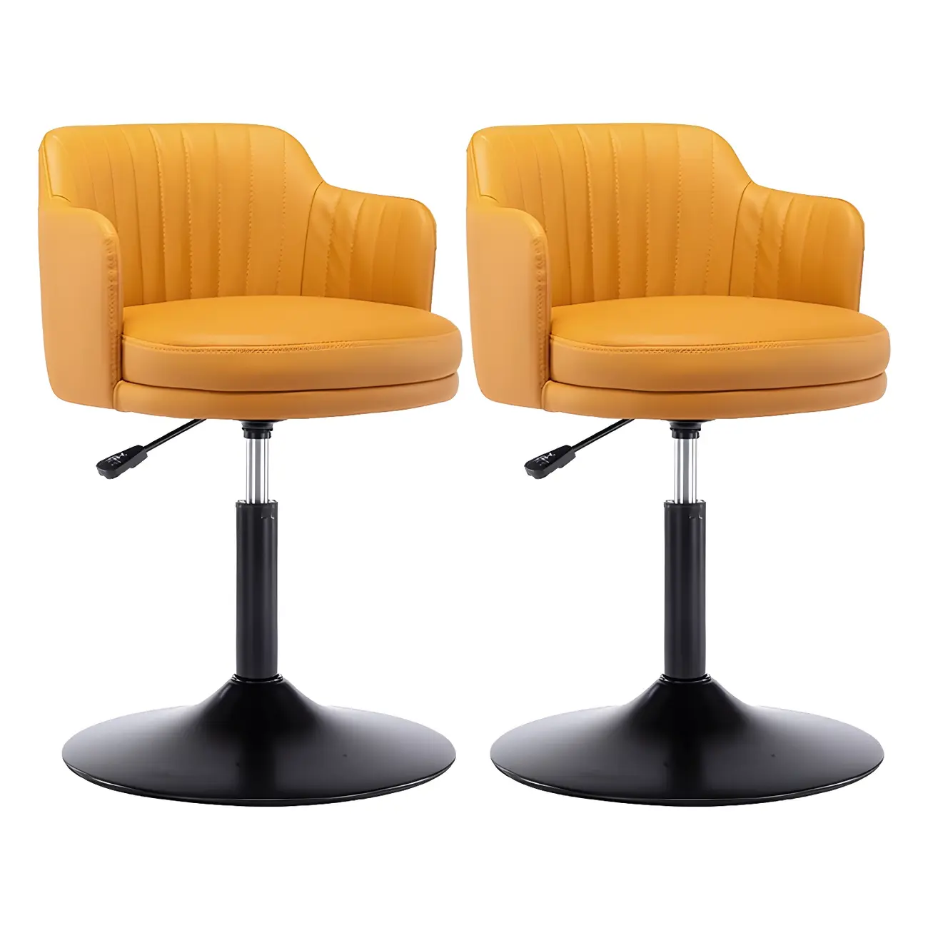 Modern Leather Armrests Swivel Adjustable Bar Stool Image - 38 | homeyfad