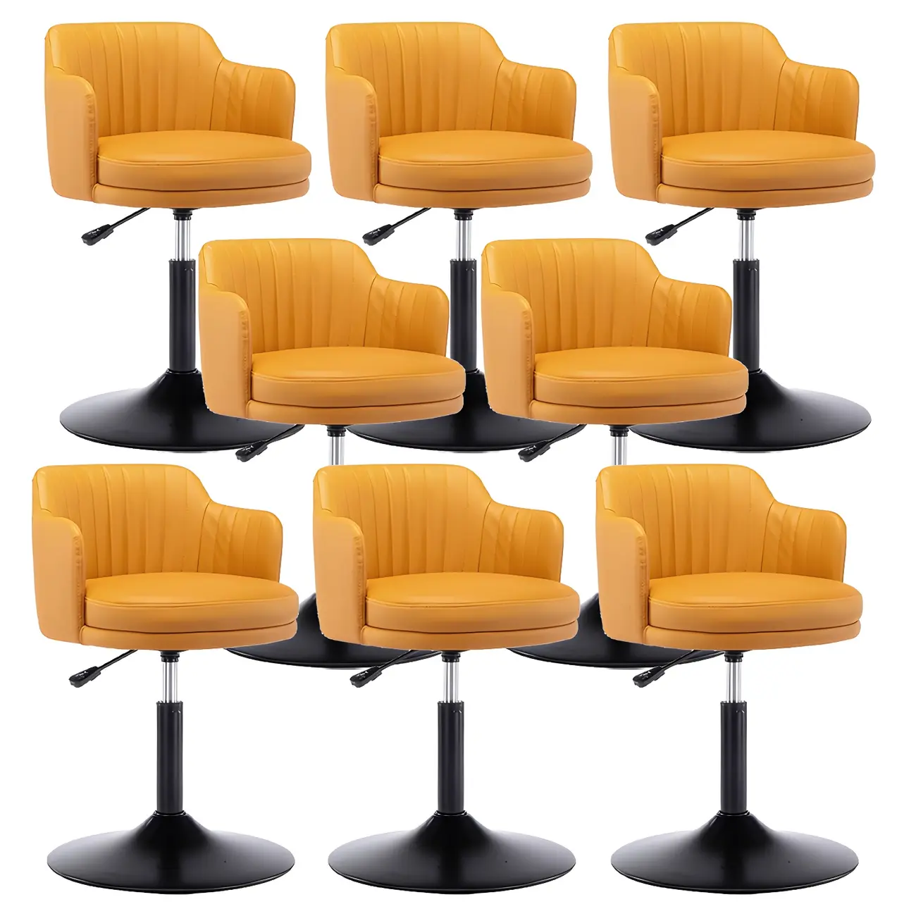 Modern Leather Armrests Swivel Adjustable Bar Stool Image - 41 | homeyfad