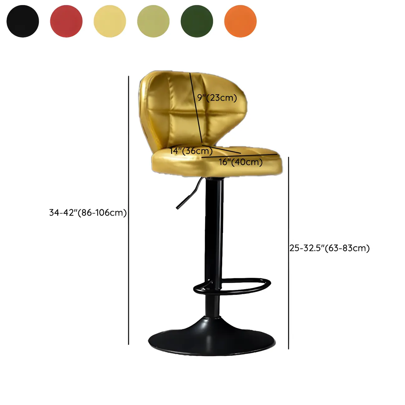 Classic Leather Swivel Adjustable Bar Stools with Footrest Image - 77 | homeyfad