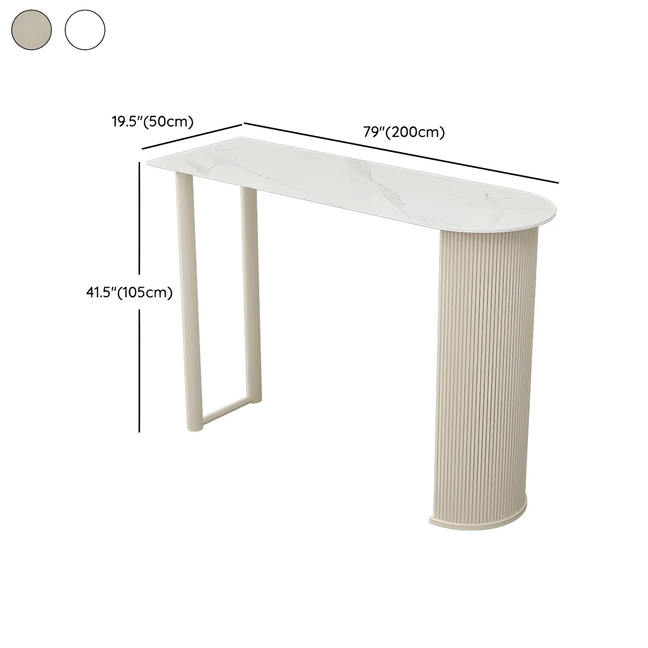 Scandinavian Free Form White Stone Iron Bar Tables Image - 14 | homeyfad