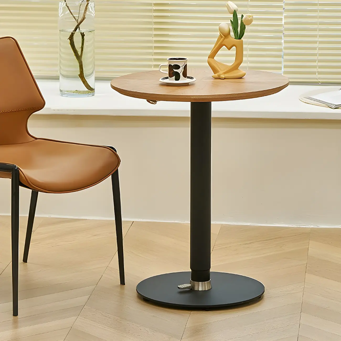 Modern Wood Adjustable Foldable Bar Table for Breakroom Image - 3 | homeyfad