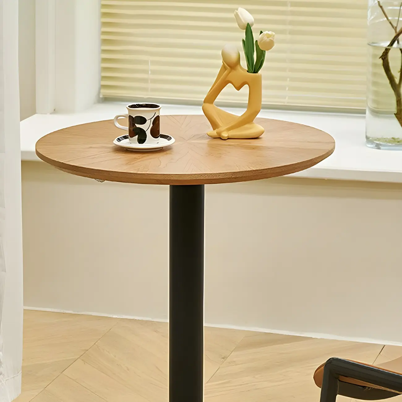 Modern Wood Adjustable Foldable Bar Table for Breakroom Image - 9 | homeyfad