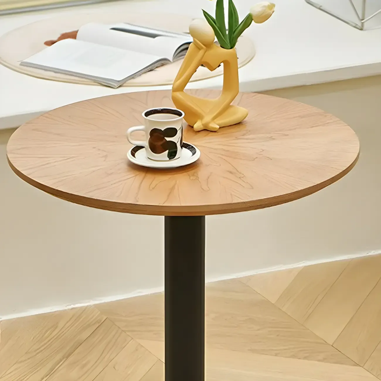 Modern Wood Adjustable Foldable Bar Table for Breakroom Image - 12