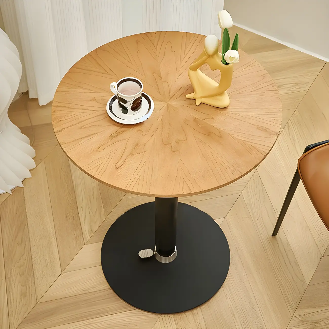 Modern Wood Adjustable Foldable Bar Table for Breakroom Image - 13 | homeyfad