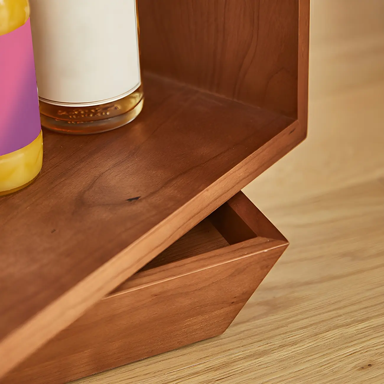 Mid-century Modern 2-tier Wood Side Table with Open Storage Image - 7 | homeyfad