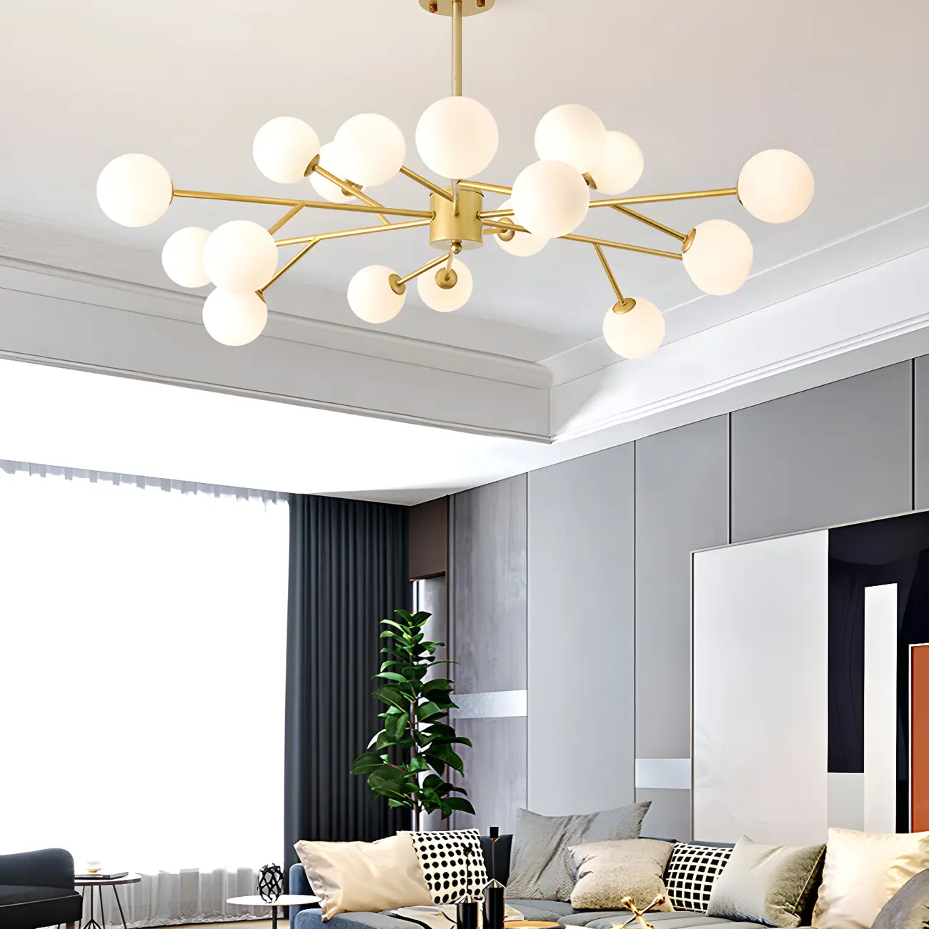 Black Glass Modern Linear Chandelier Light Image - 5 | homeyfad